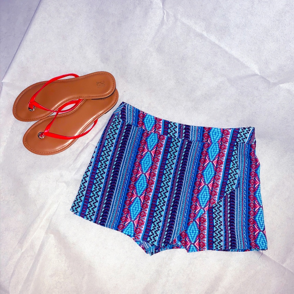 tribal print skort